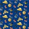 Licensed NCAA University of Michigan Emoji Fleece MCHG-1126 Fabric by the Yard